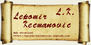 Lepomir Kecmanović vizit kartica